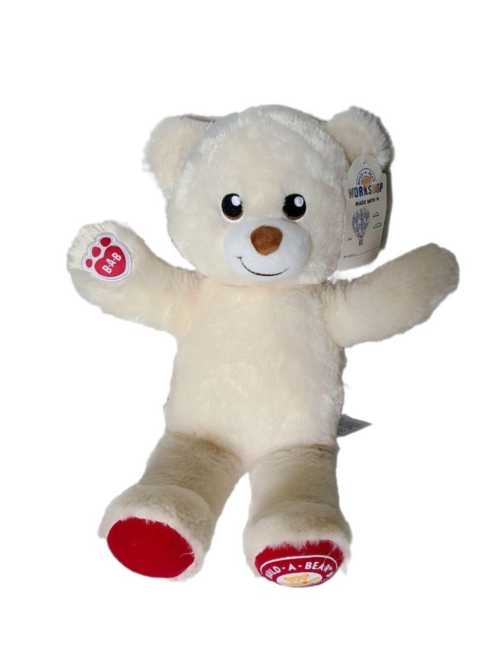 Build a Bear National Teddy Bear Day Plush 2019 White Red Stuffed Animal BAB
